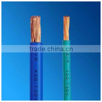 PVC insulated single core cable 16mm for house wiring semi-flexible&stranded copper China CCC BVR 450/750V