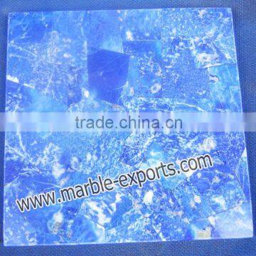 Nero Oriental blue marble tile and slab mosaic