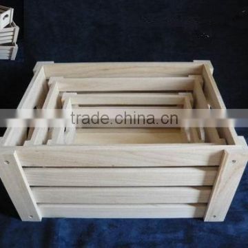 Cheap colorful handmade used wooden fruit crates for sale