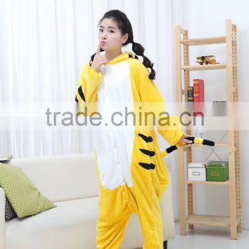 flannel cartoon adult animal jumpsuit animal pajamas jumpsuit tiger design