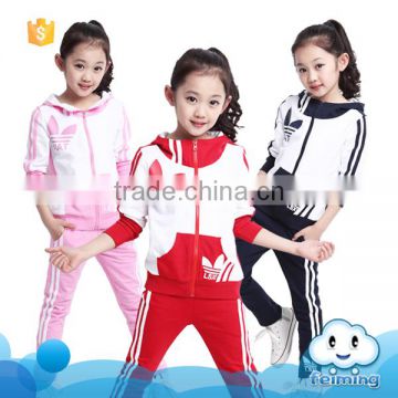 AS-605G Girls Clothing Sets for Kids Sports Tracksuits Infant Active Tops+Pants Suit Teenager Clothes Set Children Costumes