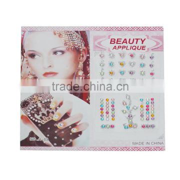 Acrylic Temporary Tattoos Sticker Body Art Multicolor Glitter 15.8cm(6 2/8") x 8.5cm(3 3/8"), 1 Packet(12 Sheets/Packet)