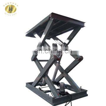 7LSJG Shandong SevenLift china factory electric motorized diy hydraulic double scissor lift table with roller