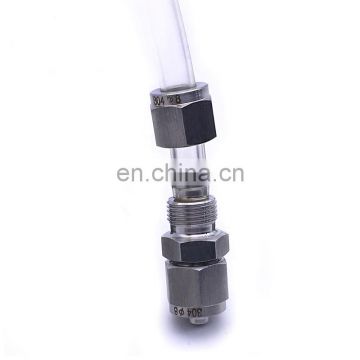 Quick coupler 1/2'' male thread,O.D 8 mm PU tube fast twist hose stainless steel 304 straight ferrule tube fittings