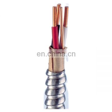 AC90 Copper conductors Bare copper bonding conductor 12AWG Multicore aluminum interlock armoured cable