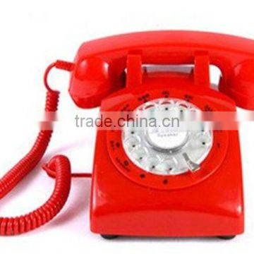 1940s red retro antique telephone