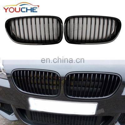 ABS gloss black 1-slat front kidney grille mesh hood for BMW 5 series F10 F11 M5 2010-2016