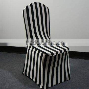 black/white stripe spandex folding chair cover cheap