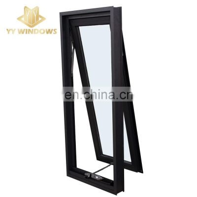 Australia sound proof quality aluminum profile double tempered glass chain winder awning window
