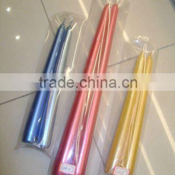 Cream 10" Push-Activated Wax Taper Candles