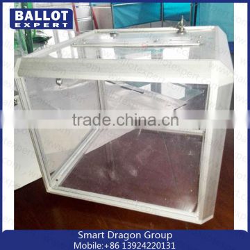 Custom transparent acrylic suggestion box with lock in factory price