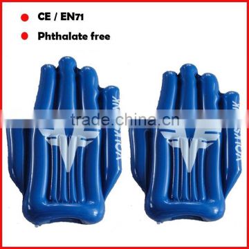 PVC inflatable hands five fingers with logo printed for cheering
