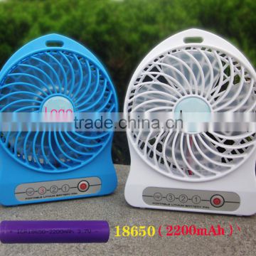 2016 High quality Slience USB Mini Fan with usb Chargeable