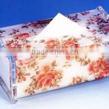 Special printing flower box Customized Acrylic car tissue box cover with Experienced Factory Made