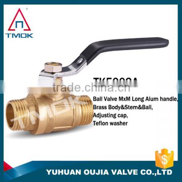 TMOK 2pc male thread brass ball valve dn20 sanitary water ball valve DN15-DN100 ball cock valve lever handle