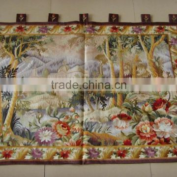Artificial silk imitate handmade aubussson tapestry
