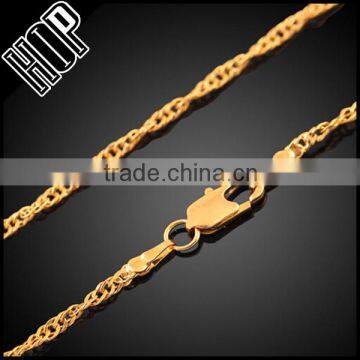 Fashion top sale stainless steel silver and gold rope chain