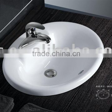 Oval Drop-In Wash Basin / Sink (L-12008)