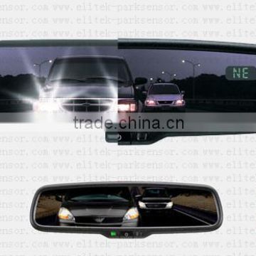 High resolution car rearview mirror+ parking sensor system