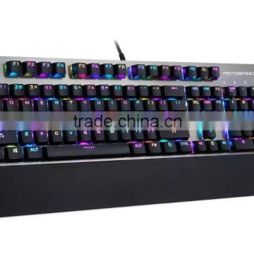 2016 factory provide wired RGB mechanical keyboard,16 million colors, custom edit