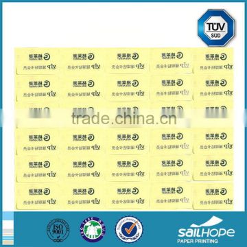 Special promotional thermal adhesive sticker label