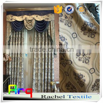 luxury curtain fabric villa using floral pattern design Arabic jacquard curtain style