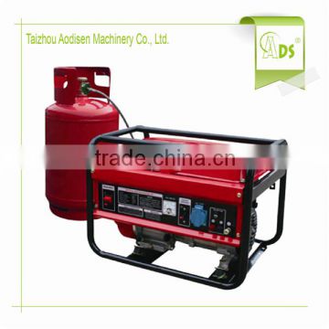 clean energy portable single cylinder iso ce approved lpg gas electric generator silent with wheels