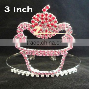 Cute small diamond cupcake crown