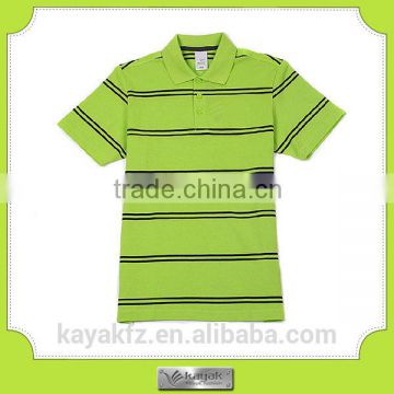 customized men green cheap mens stripe polo t-shirt