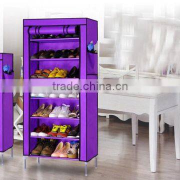 Non-woven folding fabric shoe cabinet designs portable (FC6008)