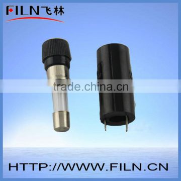 R3-24 5*20 black pcb mount fuse holder 12mm install hole