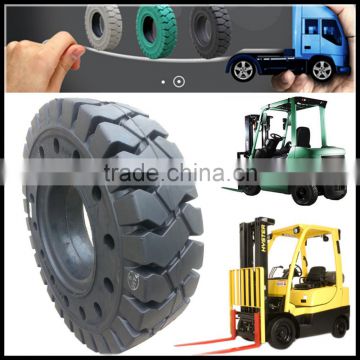 China good price forklift 5.00-8 6.00-9 pneumatic shaped Solid cushion tires with holes
