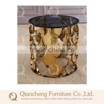 New design marble top metal side table