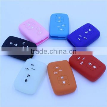 Silicone car key covers, remote key case for toyota 5 buttons with A/C buttons