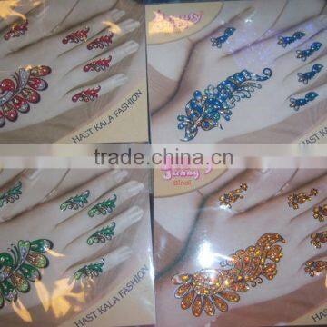 mix color crystal ARM HAND tattoo STICKER