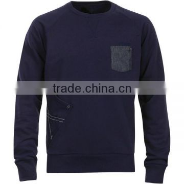 2014 knniting mens sweater , latest sweater design for men, round neck pullover sweater with pocket