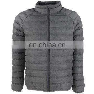 Men's OEM high quality soft shell padded jacket , grey color winter jacket with padding .