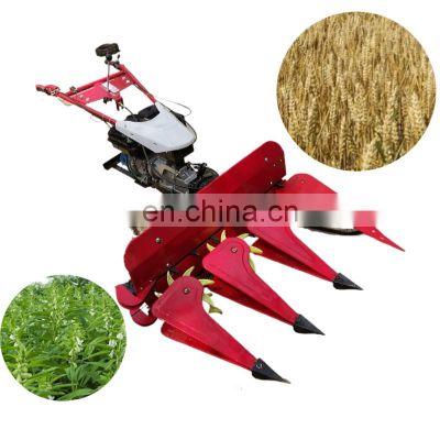 High quality Mini rice reaper/tractor operate reaper/rice wheat combine harvesting machine in China