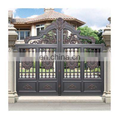Villa wrought iron Main Gates Designs Electric fencing trellis Sliding Driveway gates