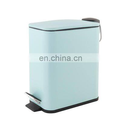 Promotional the best bathroom pedal waste bin rectangle thin cover design kitchen bin set