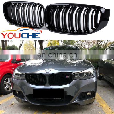 F34 front grille ABS dual slat front bumper grill hood for BMW 3 series GT F34 2012-2019