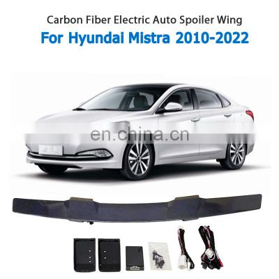 Electric Remote Control Spoiler ABS Gloss Carbon Fiber Car Rear Trunk Spoiler For Hyundai Mistra 2010-2022