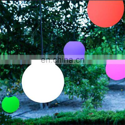 20cm 25cm 30cm 40cm DMX control plastic led color changing ball sphere pendant hanging light led sphere pendant lighting