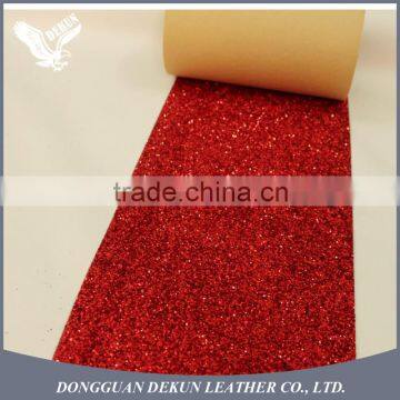 Chunky red self-Stick glitter fabric border