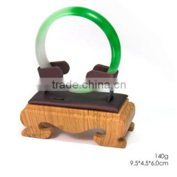 AN83 ANPHY Single Wooden Base Bracelet Shelf Purple Jewelry Display Stand Holder Stock Army Green 9.5*4.5*6cm 140g