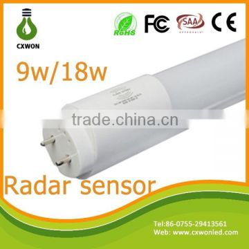 18W microwave t8 radar sensor led tube