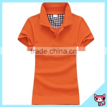 High quality orange short sleeve polo shirt