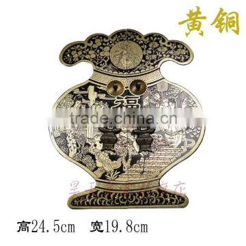 Furniture Brass Hardware Chinese Cabinet Face Plate Door Handle Copper