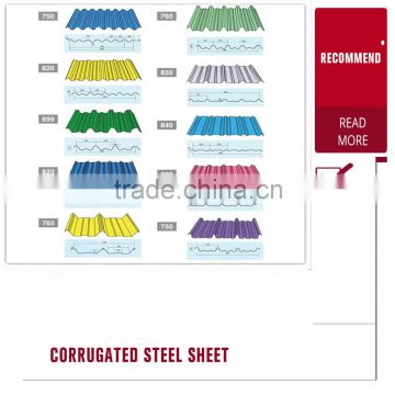 Popular Enduring color corrugated steel roofing sheet