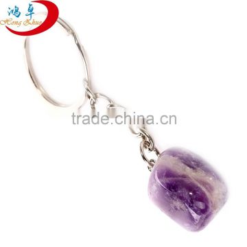 Hot bulk natural gemstone tumble stone for healing key chain